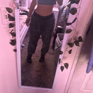 Gray camo sweats